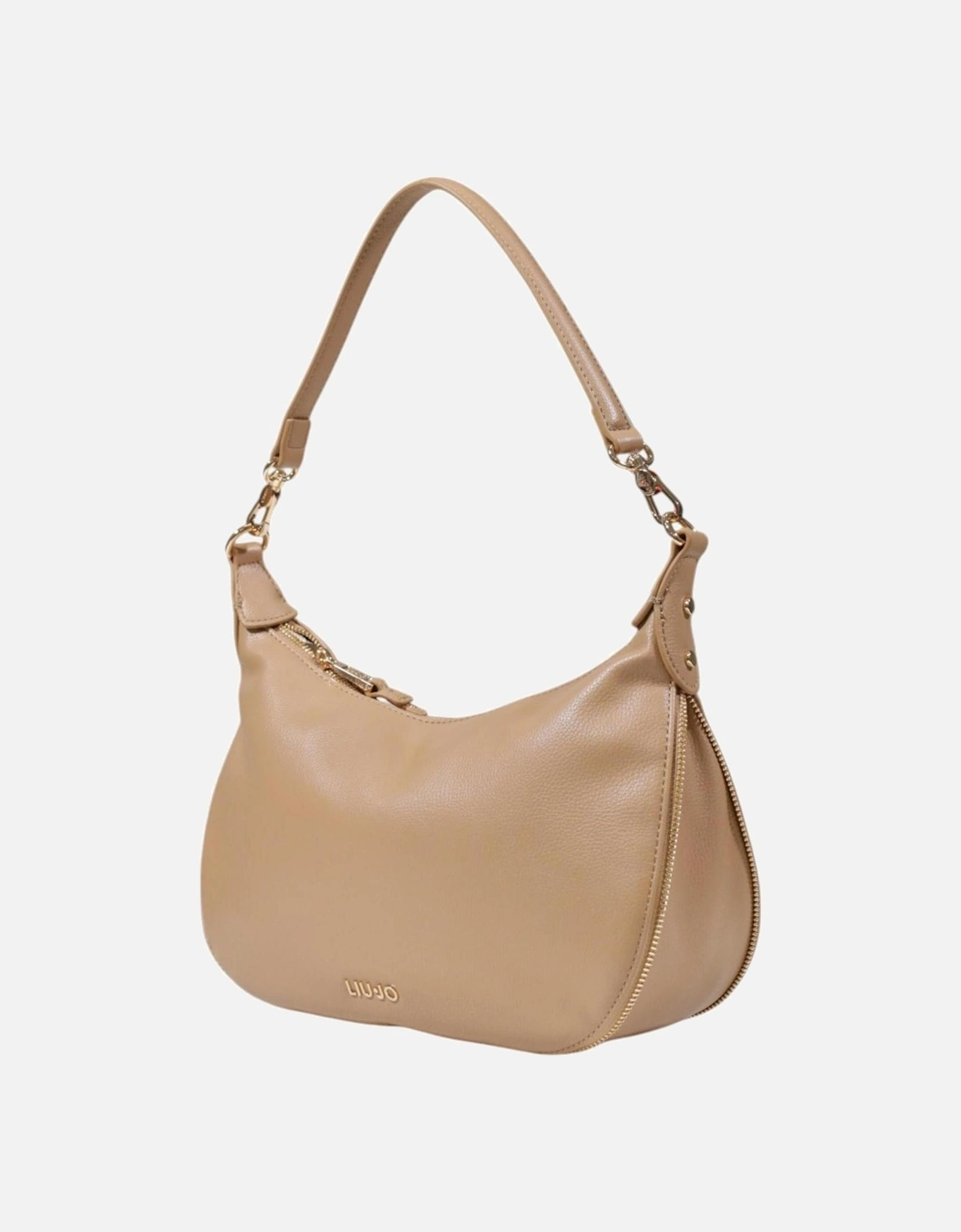 Handbag with Zip and Inside Pockets Women - Beige Bags