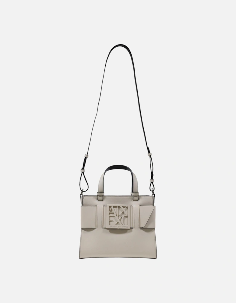 Handbag with Shoulder Strap and Zip Fastening Women - Beige Bags