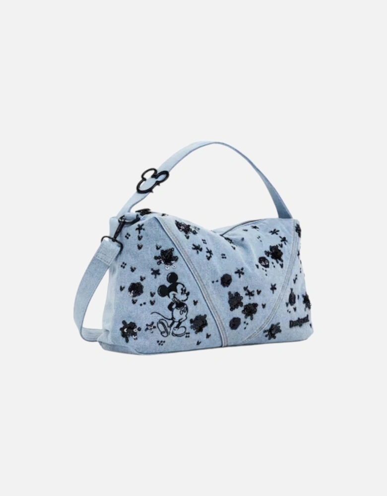 Handbag with Shoulder Strap and Print Women - Light Blue Bags