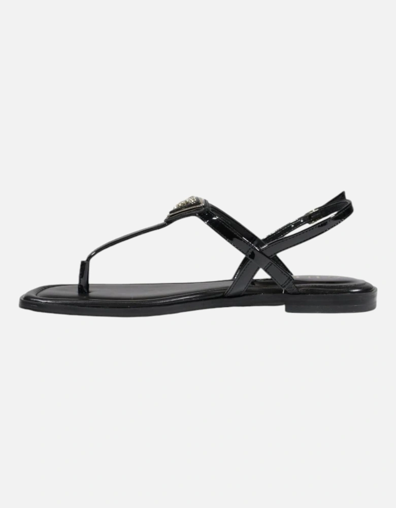 Plain Buckle Sandals with Synthetic Sole Women - Black