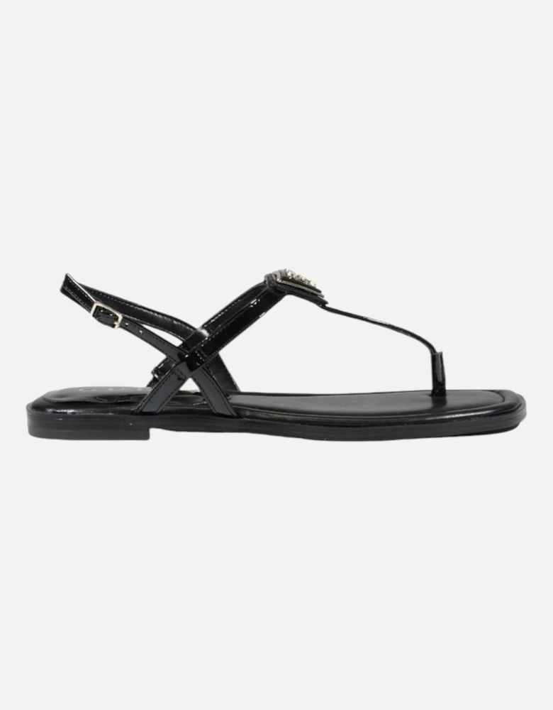 Plain Buckle Sandals with Synthetic Sole Women - Black