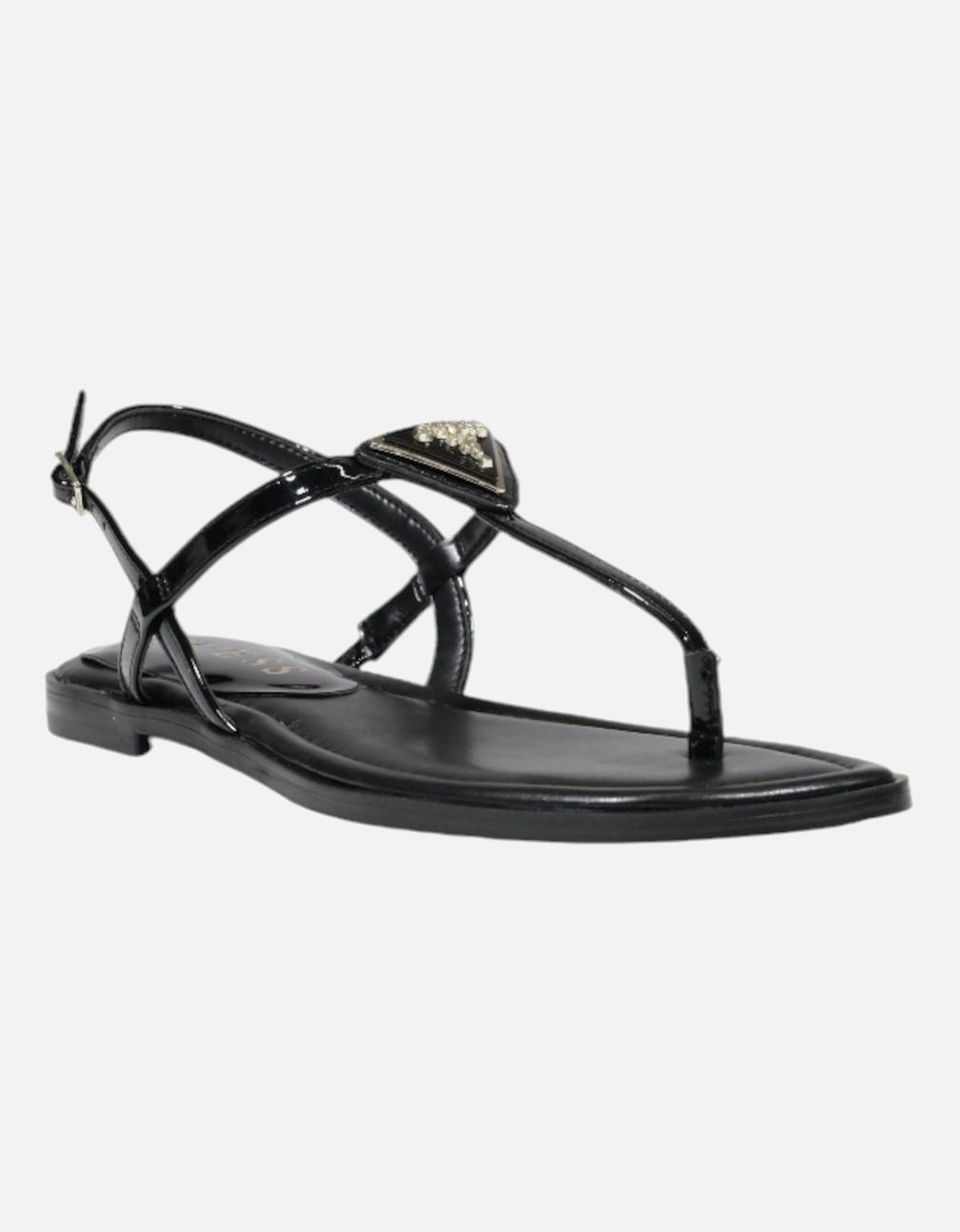 Plain Buckle Sandals with Synthetic Sole Women - Black