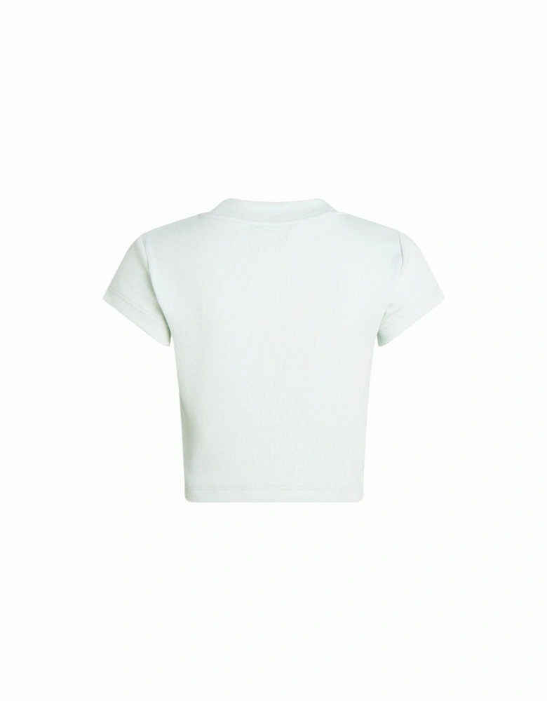Short Sleeve Round Neck T-Shirt Women - Green Shirts