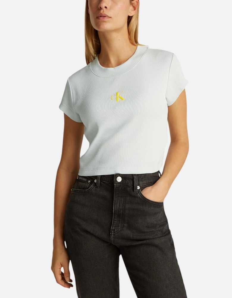 Short Sleeve Round Neck T-Shirt Women - Green Shirts