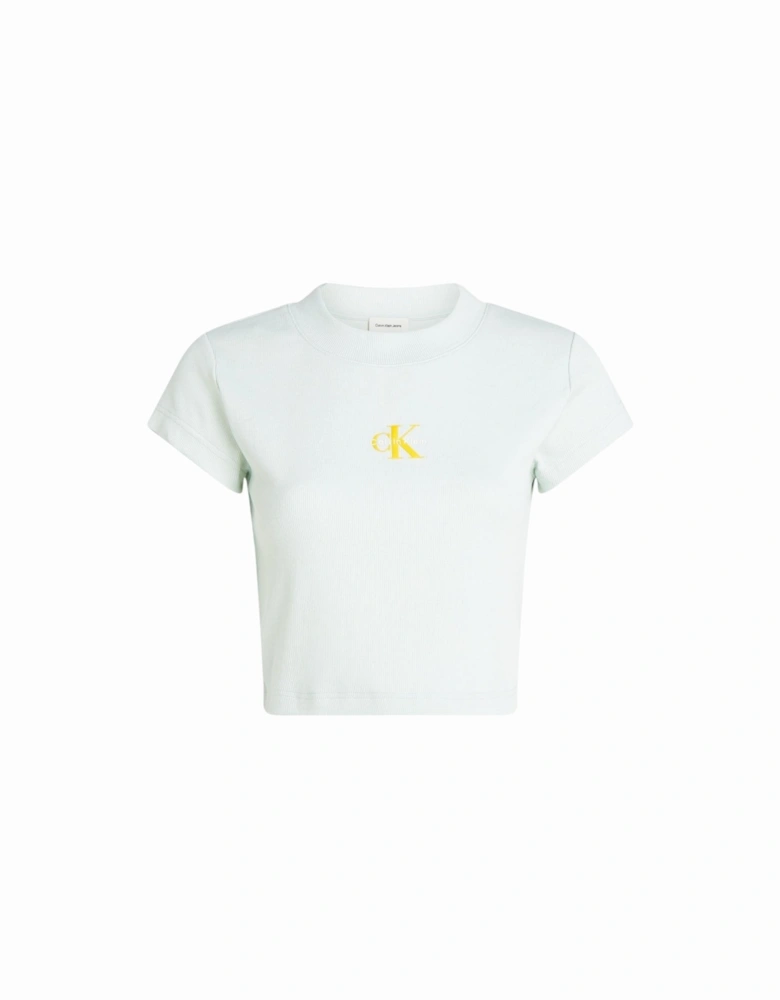 Short Sleeve Round Neck T-Shirt Women - Green Shirts