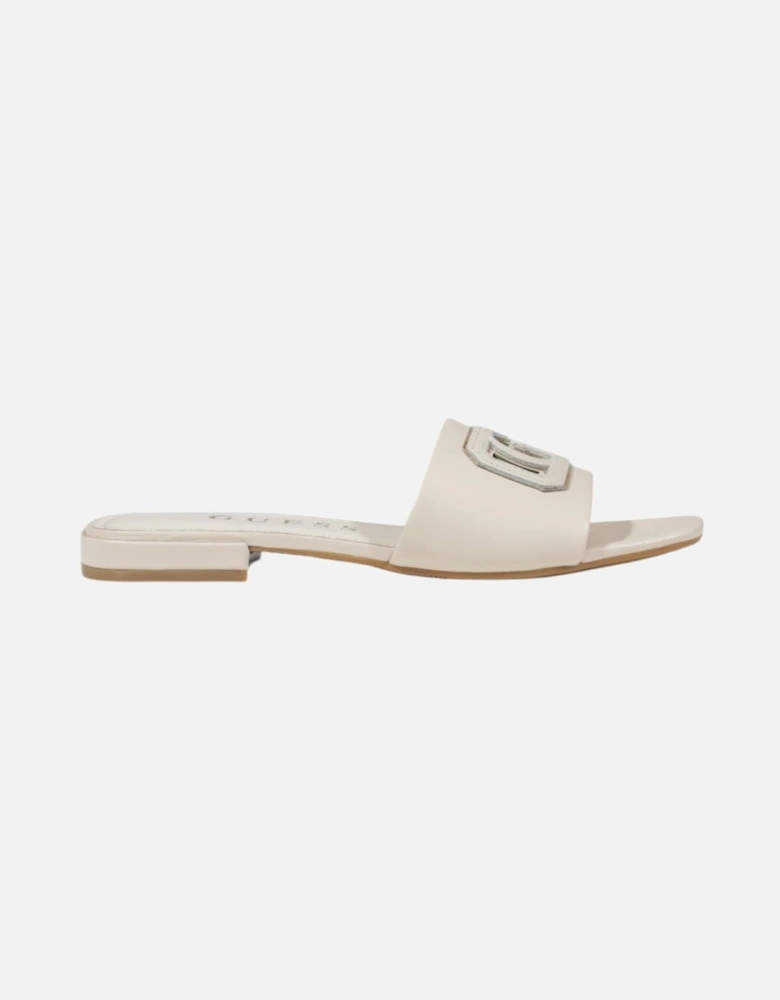 Leather and Polyurethane Slippers Women - White