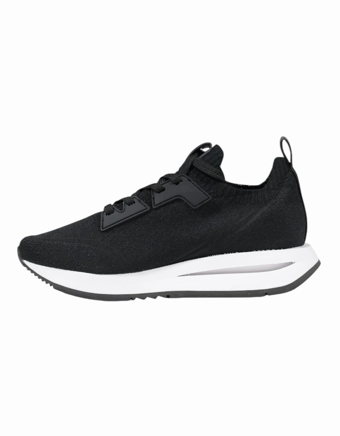 Lace-Up Polyester and Polyurethane Sneakers Women - Black