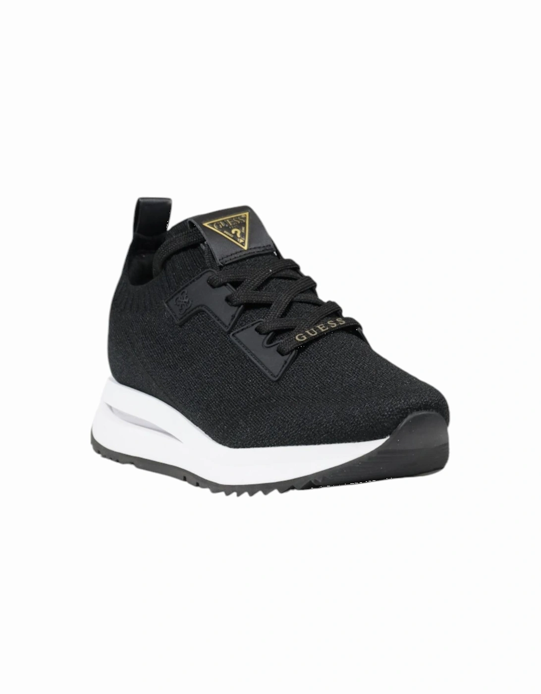 Lace-Up Polyester and Polyurethane Sneakers Women - Black