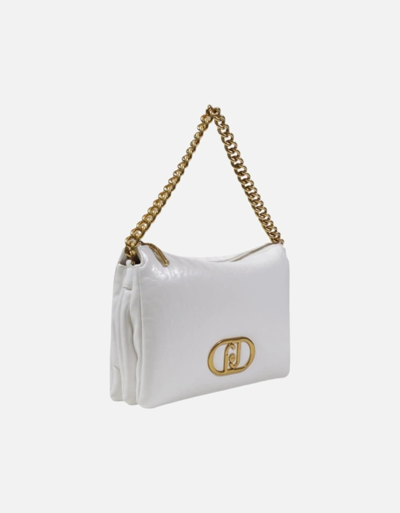 Shoulder Bag with Zip Fastening Women - White