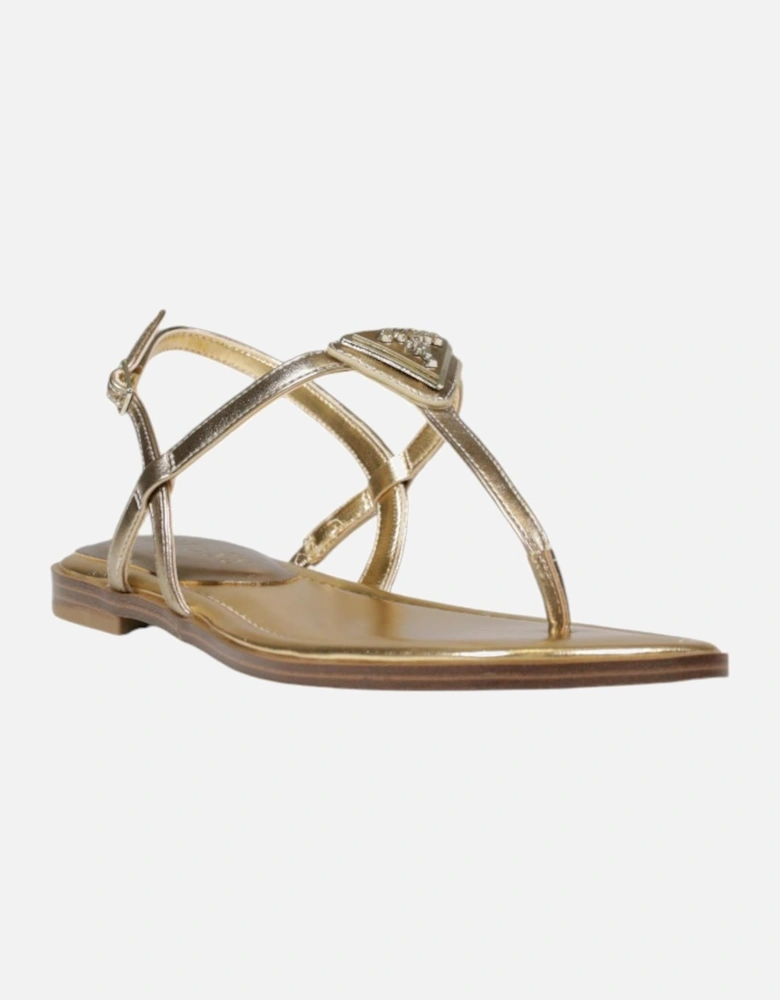 Gold Buckle Bow Sandals Women