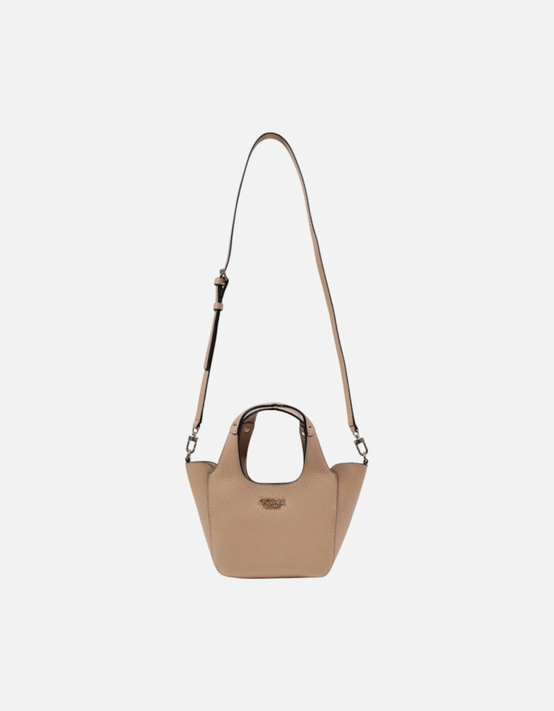 Handbag with Shoulder Strap and Inside Pockets Women - Beige Bags