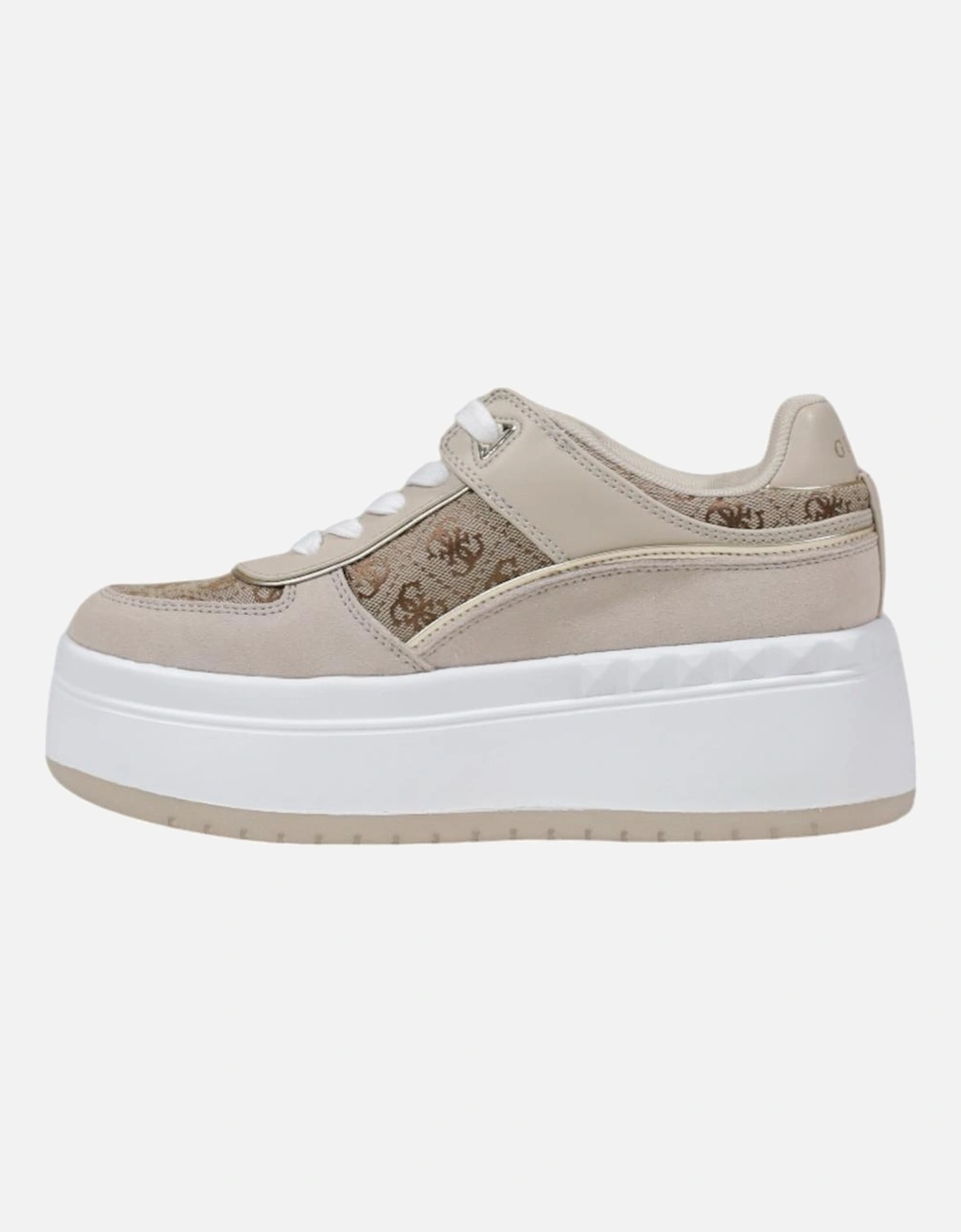 Lace-Up Beige Sneakers Women