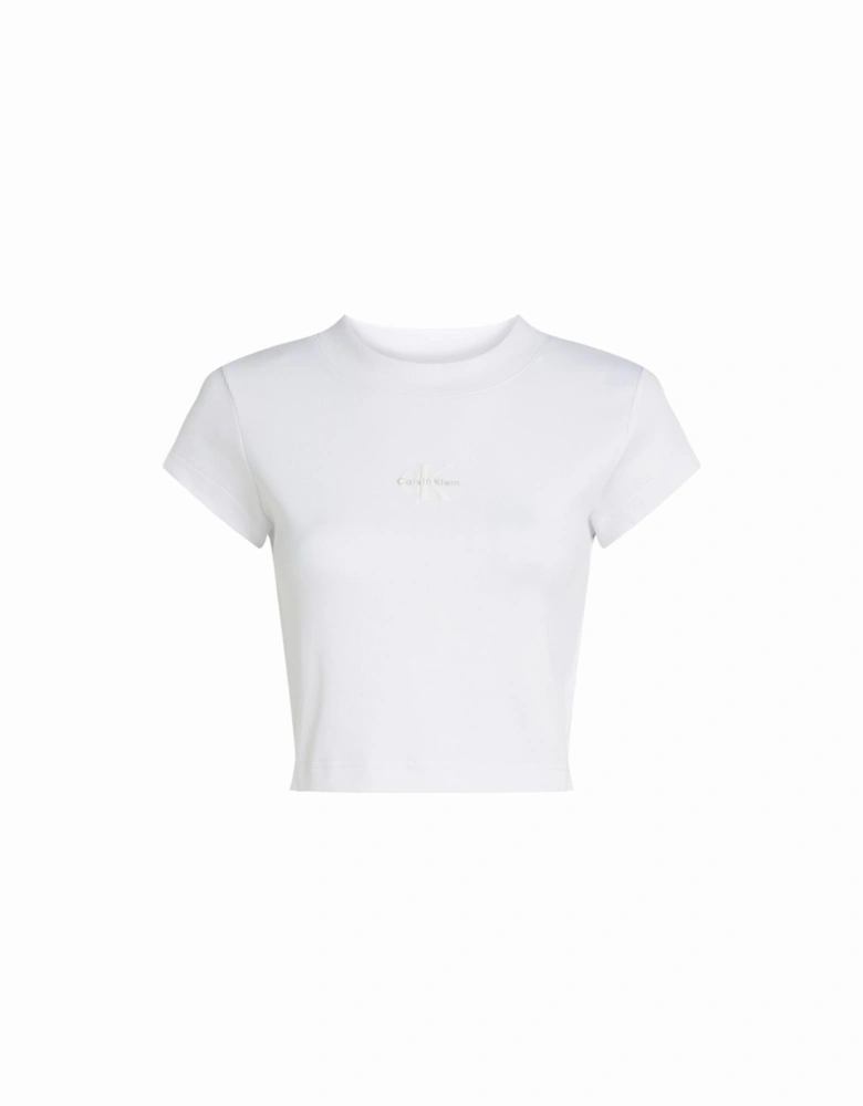 Short Sleeve Round Neck T-Shirt Women - White Shirts