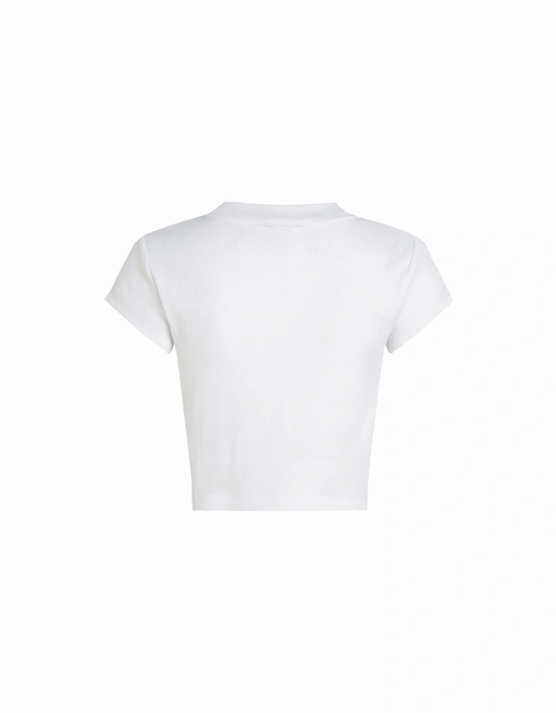 Short Sleeve Round Neck T-Shirt Women - White Shirts
