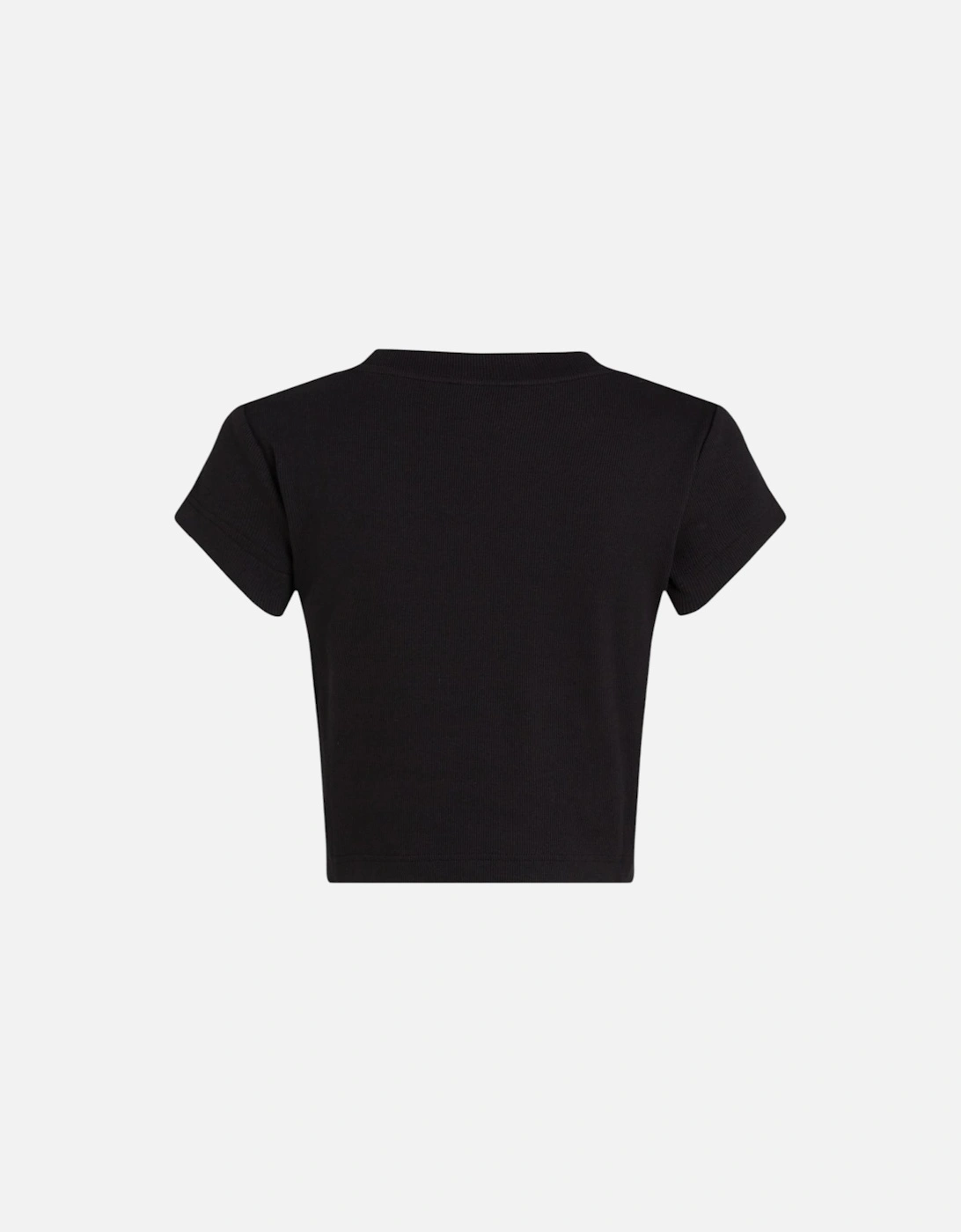 Round Neck Short Sleeve T-Shirt Women - Black Shirts