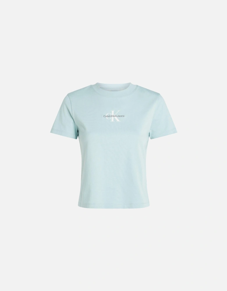 Organic Cotton Round Neck T-Shirt Women - Light Blue Shirts