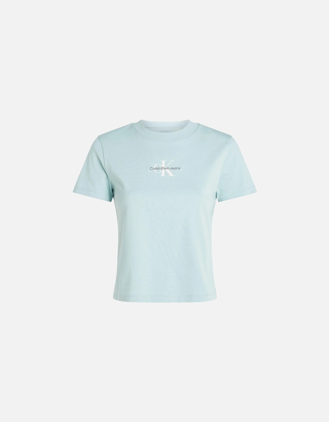 Organic Cotton Round Neck T-Shirt Women - Light Blue Shirts, 4 of 3