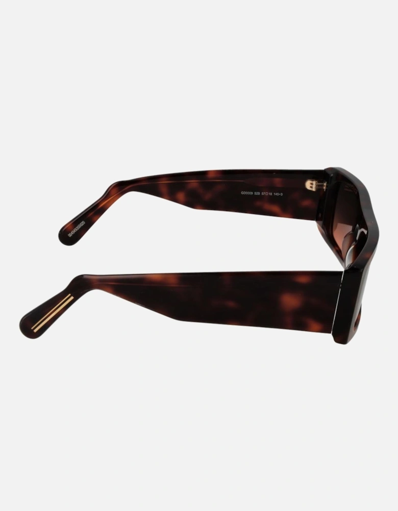 Rectangle Gradient Full-Rim Acetate Sunglasses Unisex - Brown
