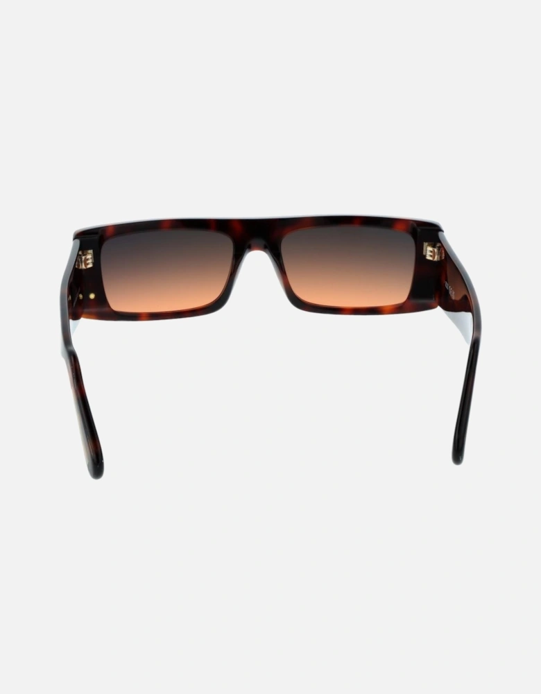 Rectangle Gradient Full-Rim Acetate Sunglasses Unisex - Brown
