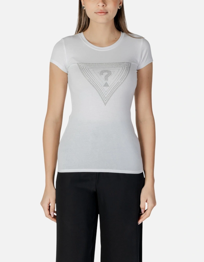 Round Neck Short Sleeve T-shirt Women - White Shirts