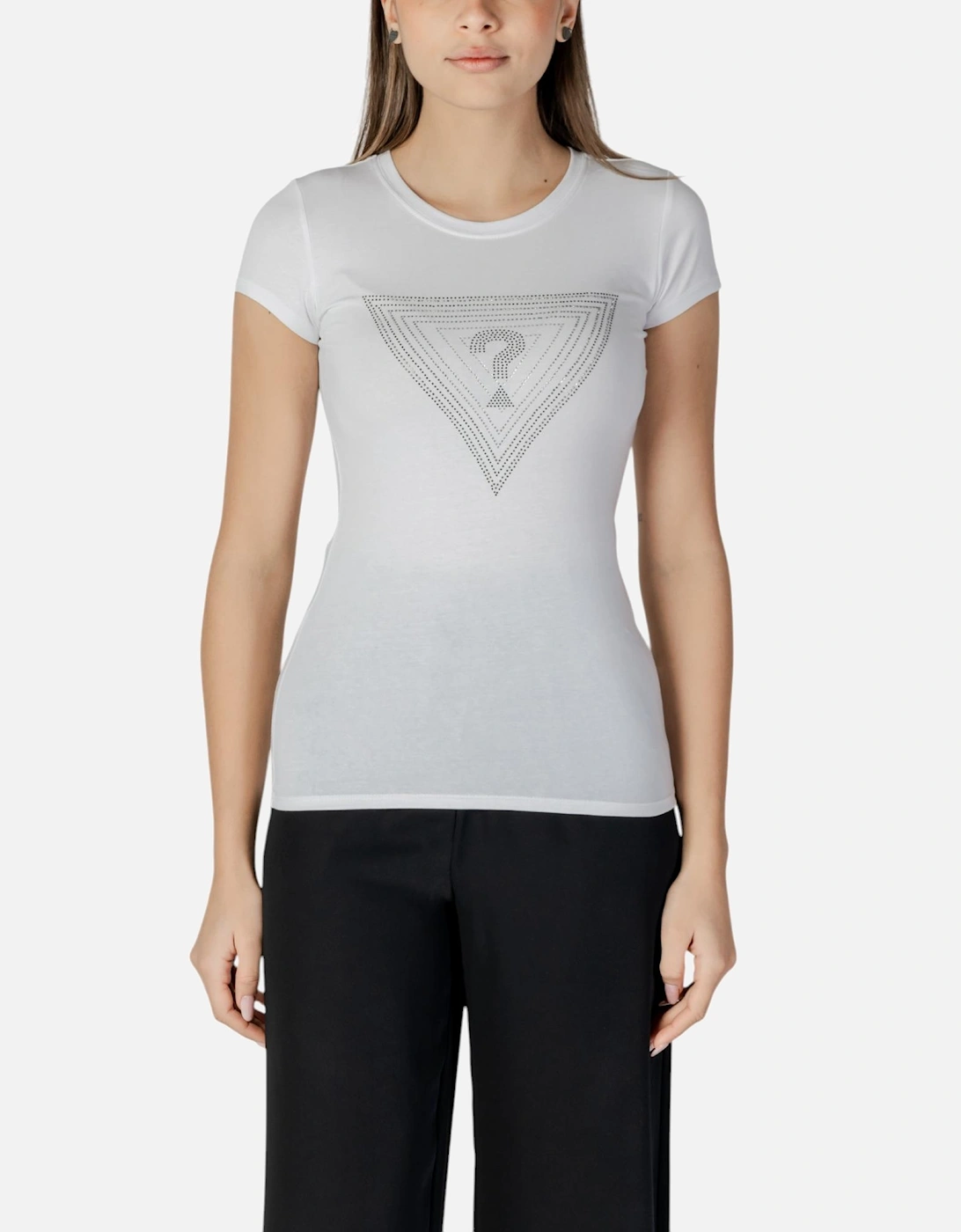 Round Neck Short Sleeve T-shirt Women - White Shirts, 4 of 3