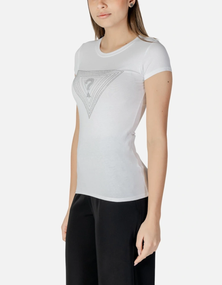 Round Neck Short Sleeve T-shirt Women - White Shirts