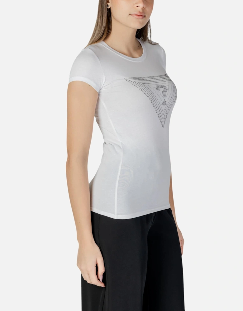 Round Neck Short Sleeve T-shirt Women - White Shirts
