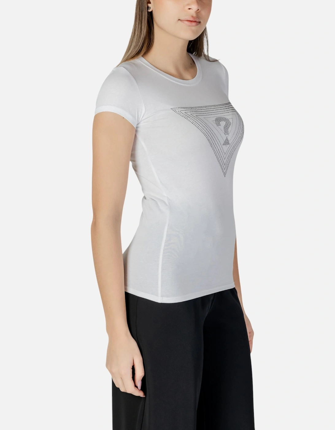 Round Neck Short Sleeve T-shirt Women - White Shirts