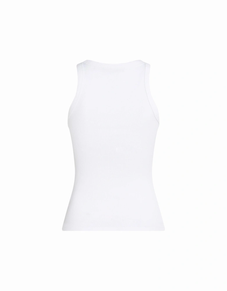 Boat Neck Organic Cotton Tank-Top Women - White Tops