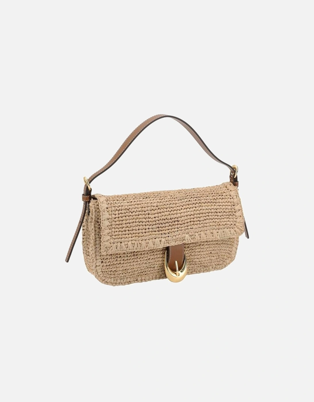 Raffia Harlow Shoulder Bag with Adjustable Strap Women - Beige