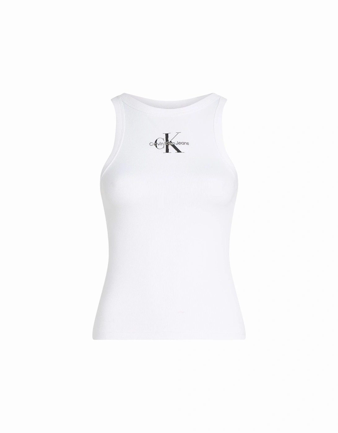 Sleeveless Boat Neck Printed Tank-Top Women - White Tops, 4 of 3