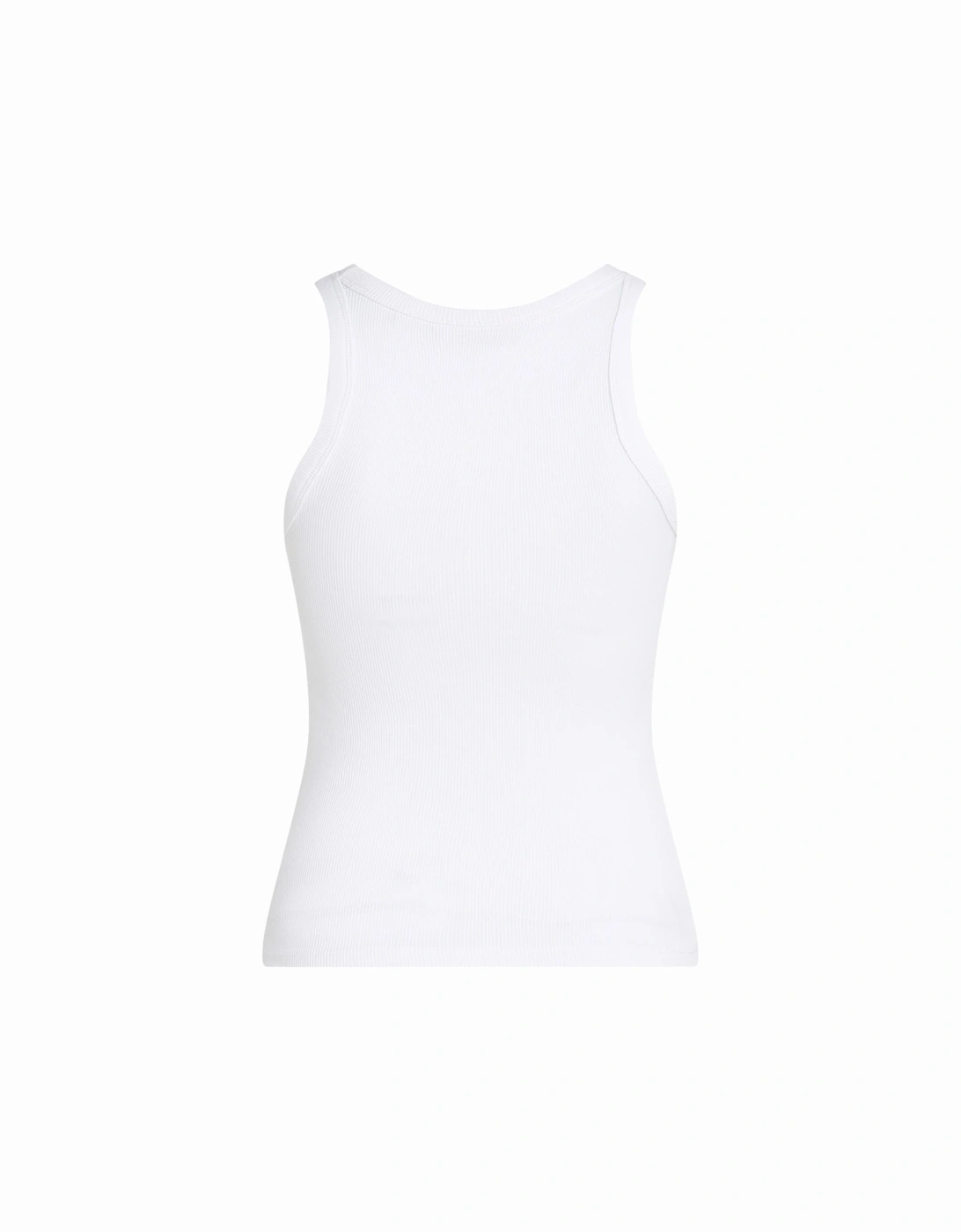 Sleeveless Boat Neck Printed Tank-Top Women - White Tops