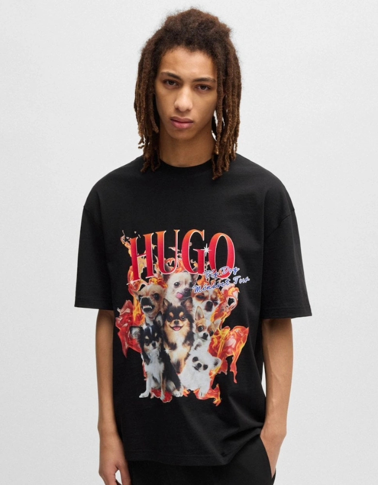 HUGO Dugie Mens Dog Graphic T-Shirt