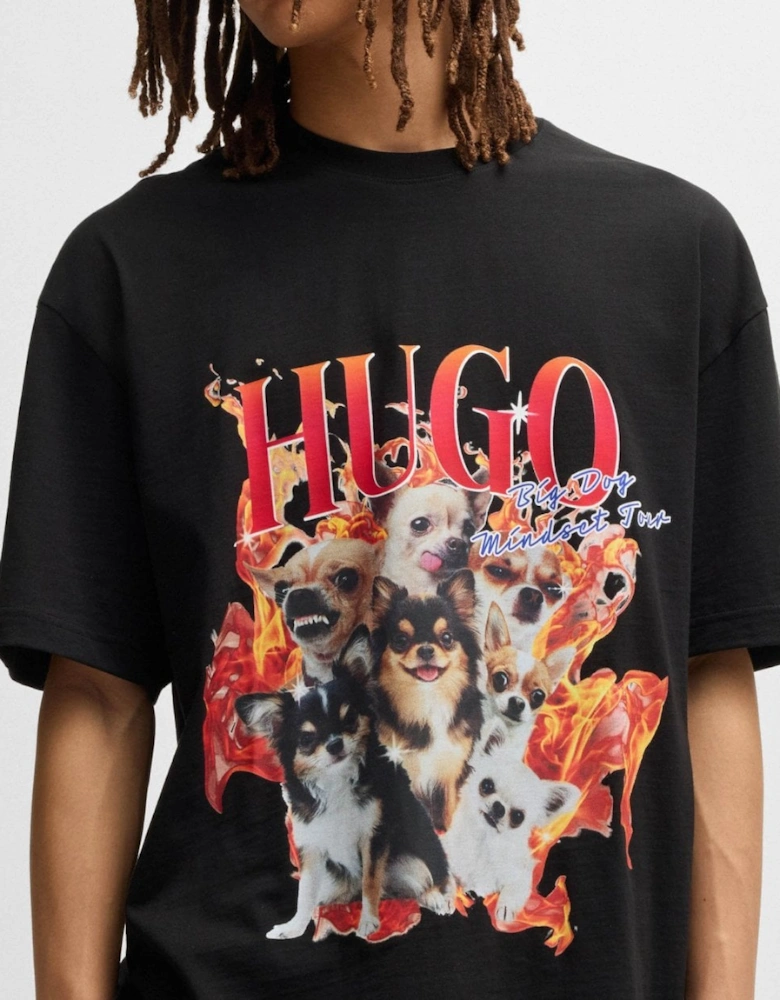 HUGO Dugie Mens Dog Graphic T-Shirt