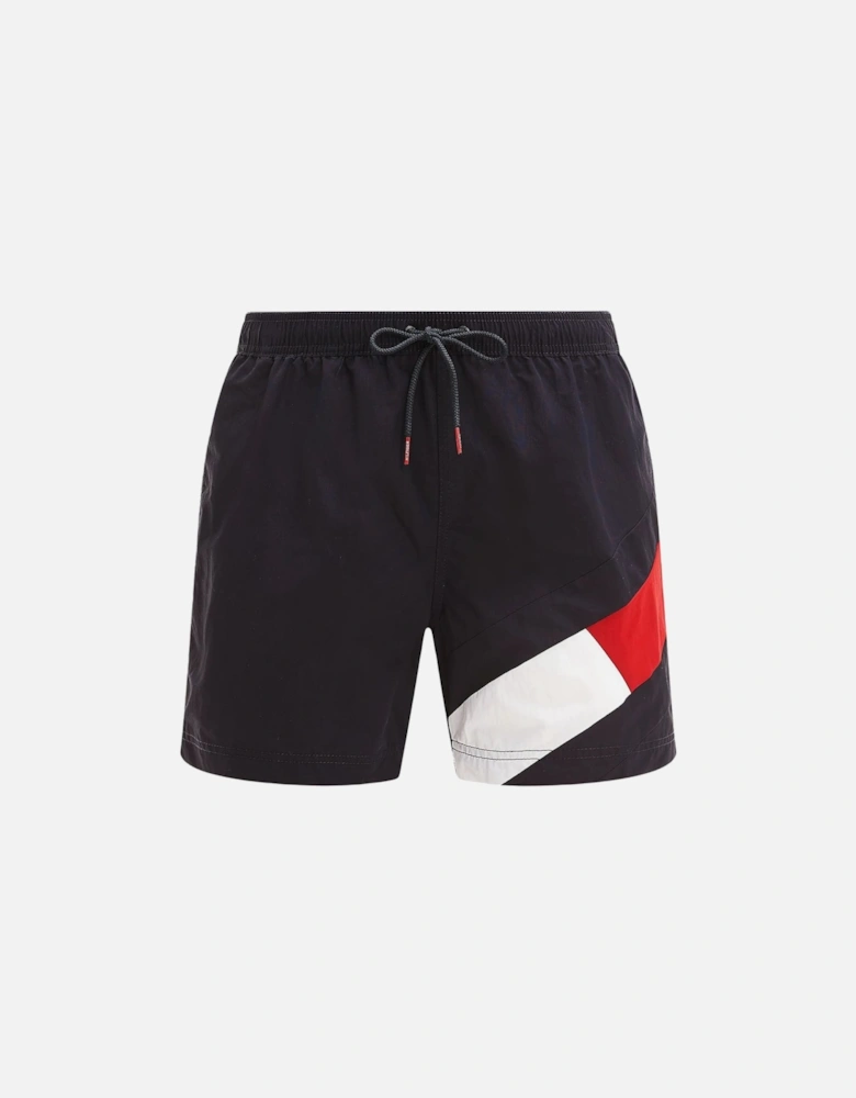 Slim Fit Medium Drawstring Swim Shorts, Navy