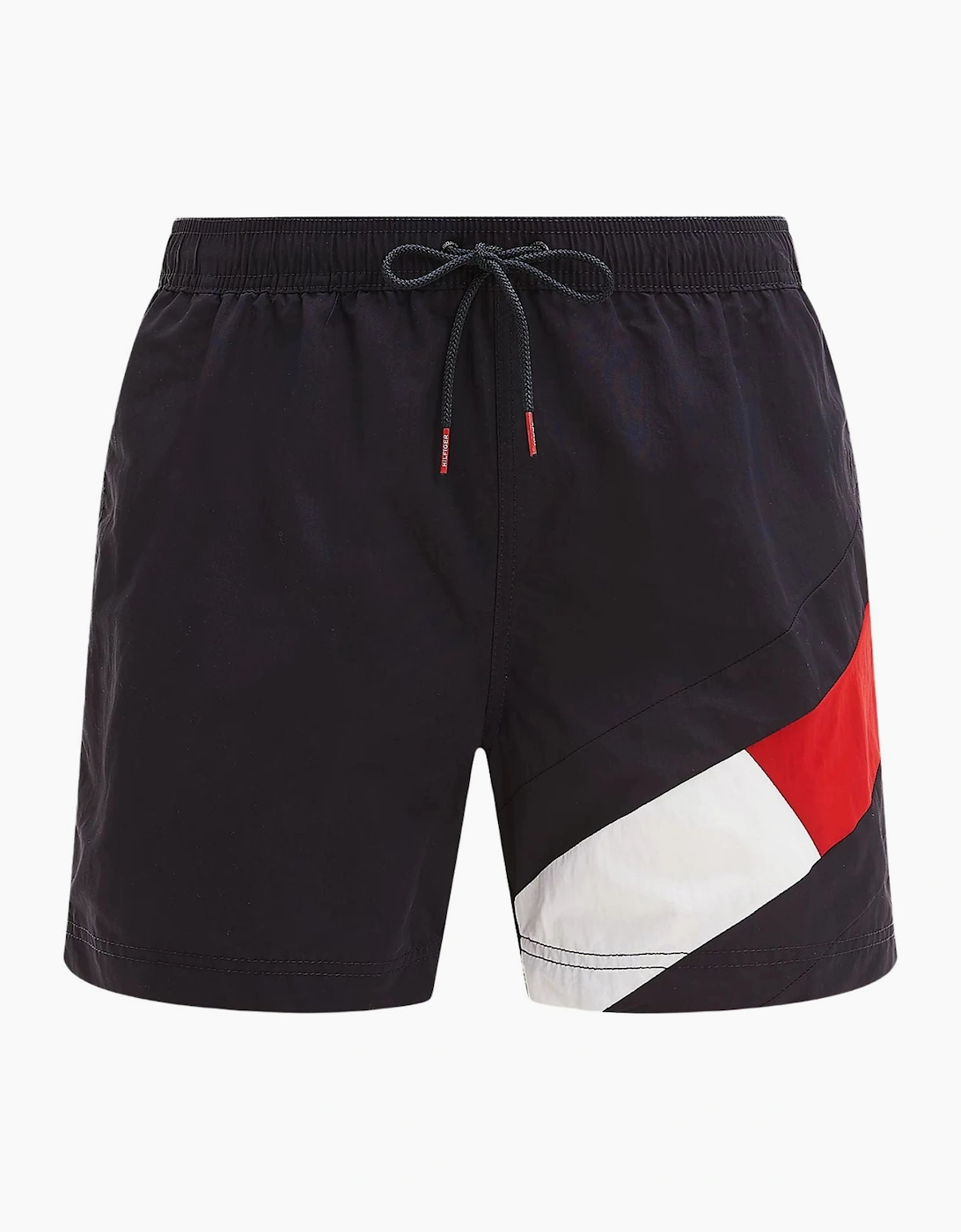 Tommy Hilfiger Men's Slim Fit Medium Drawstring Swim Shorts, Navy - Black - Size: 37/36/32