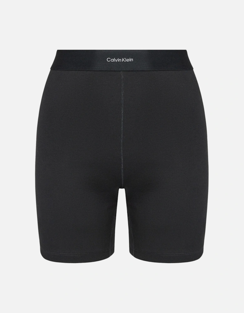 Women Modern Rib Cycling Shorts, Black