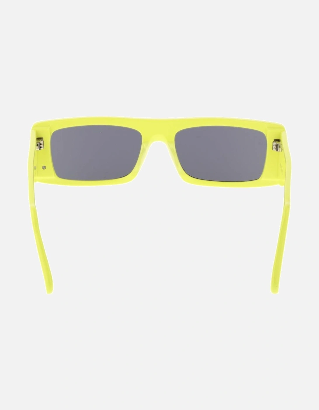 Full-Rim Rectangle Sunglasses with Grey Lenses Unisex - Green