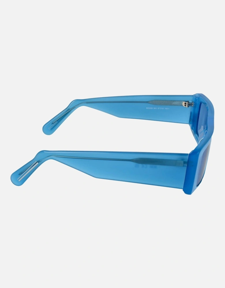 Full-Rim Rectangle Sunglasses with 100% UV Protection Unisex - Blue