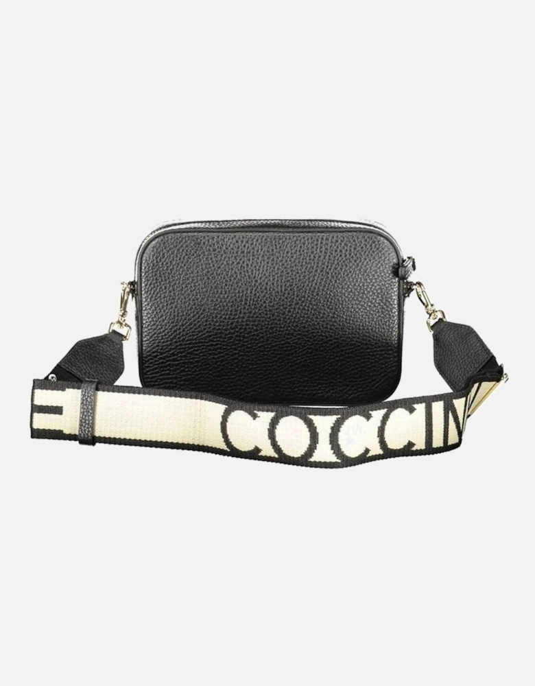 Contrasting Detail Shoulder Bag with Zip Closure Women - Black