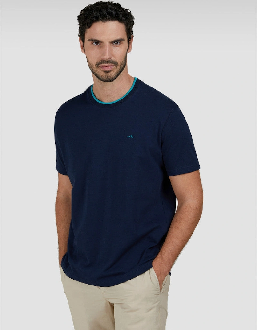 Embroidered Fin T-Shirt 013 Navy