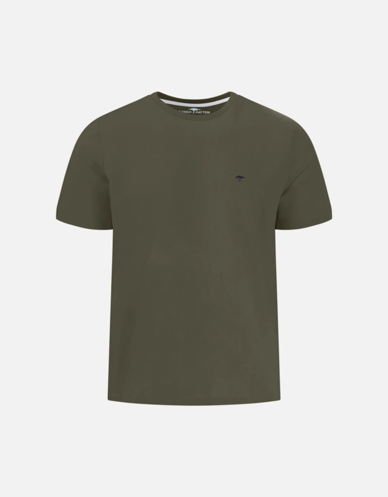 Fynch-Hatton Basic T-shirt Dark Khaki