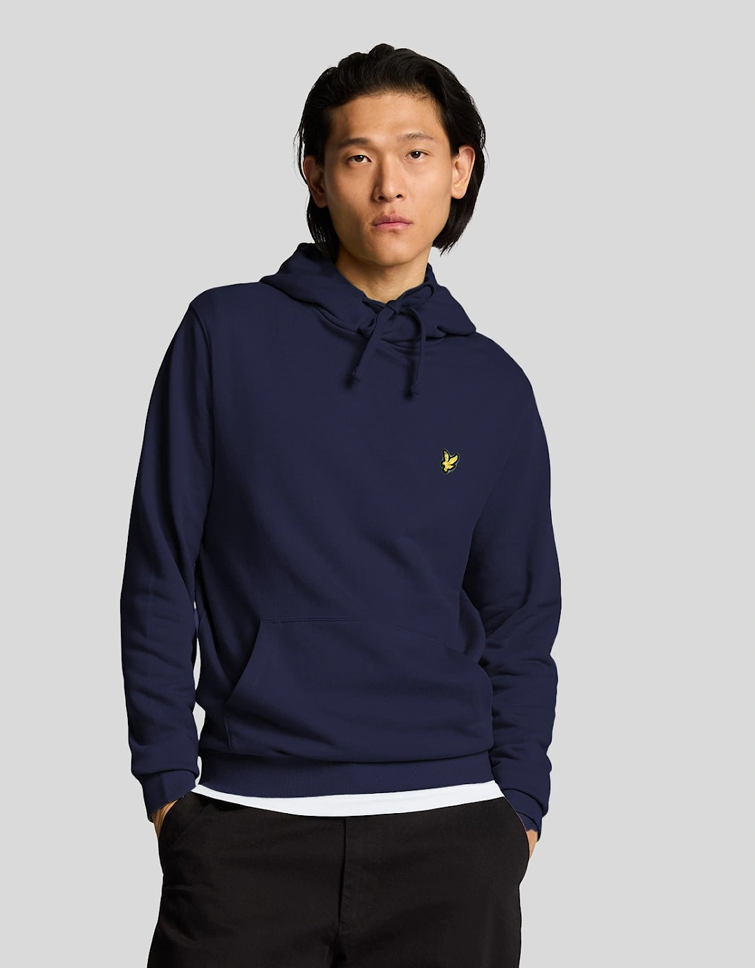 Lyle And Scott Men's Navy Pullover Hoodie - : Regular/34 Xs