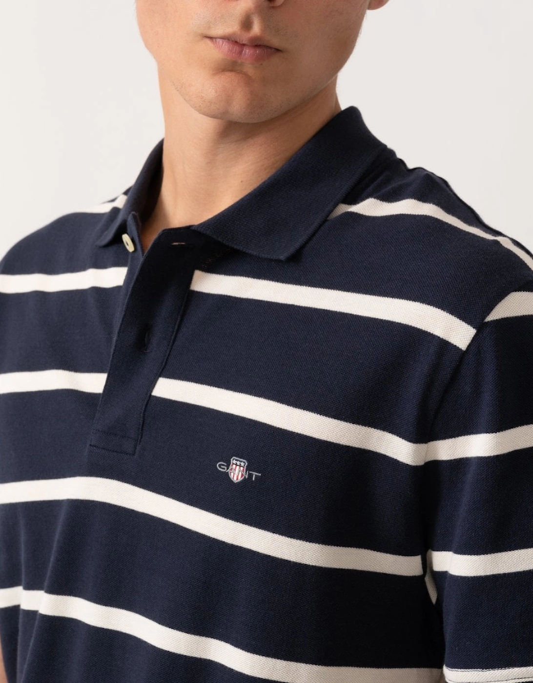 Mens Striped Polo