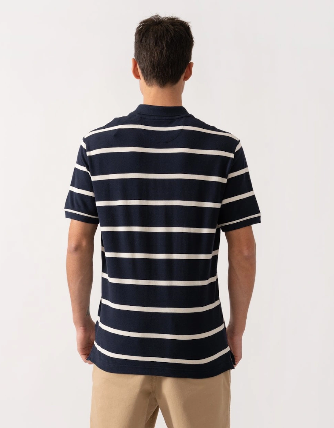 Mens Striped Polo