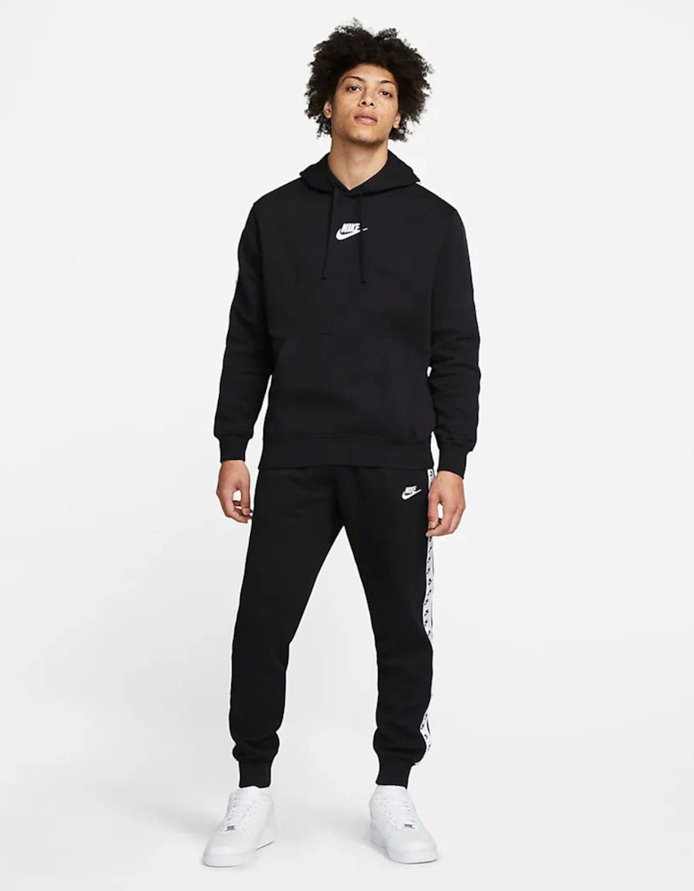 Men's Fleece Black Tracksuit Repeat Logo