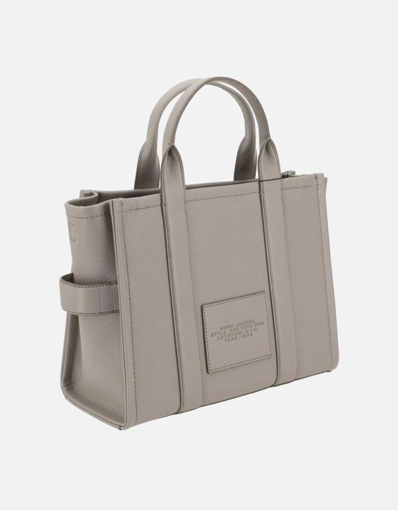 Medium Leather Tote Bag with Monogram and Adjustable Strap Women -