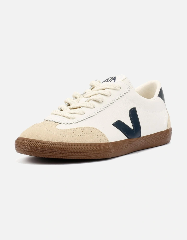 Volley Leather Women's White/Navy Trainers