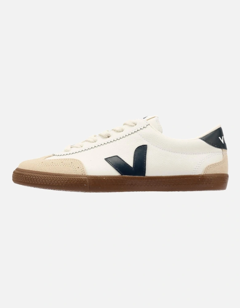 Volley Leather Women's White/Navy Trainers