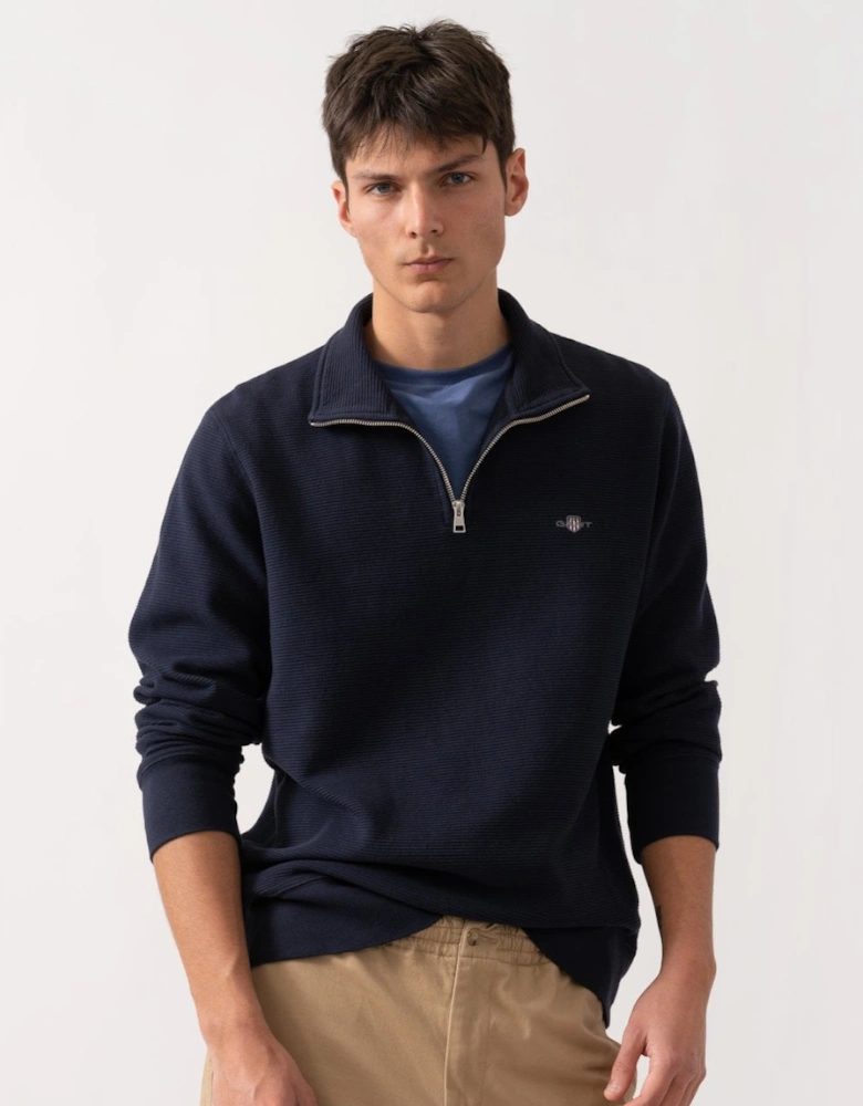 Mens Texture Half-Zip Sweatshirt